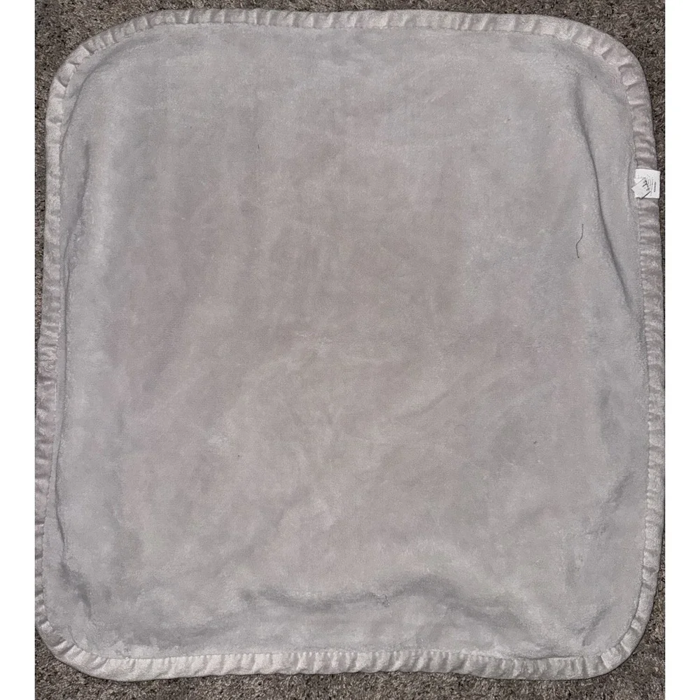 Blankets‎ and Beyond Baby Blanket Blue Green Grey Yellow Damask Print